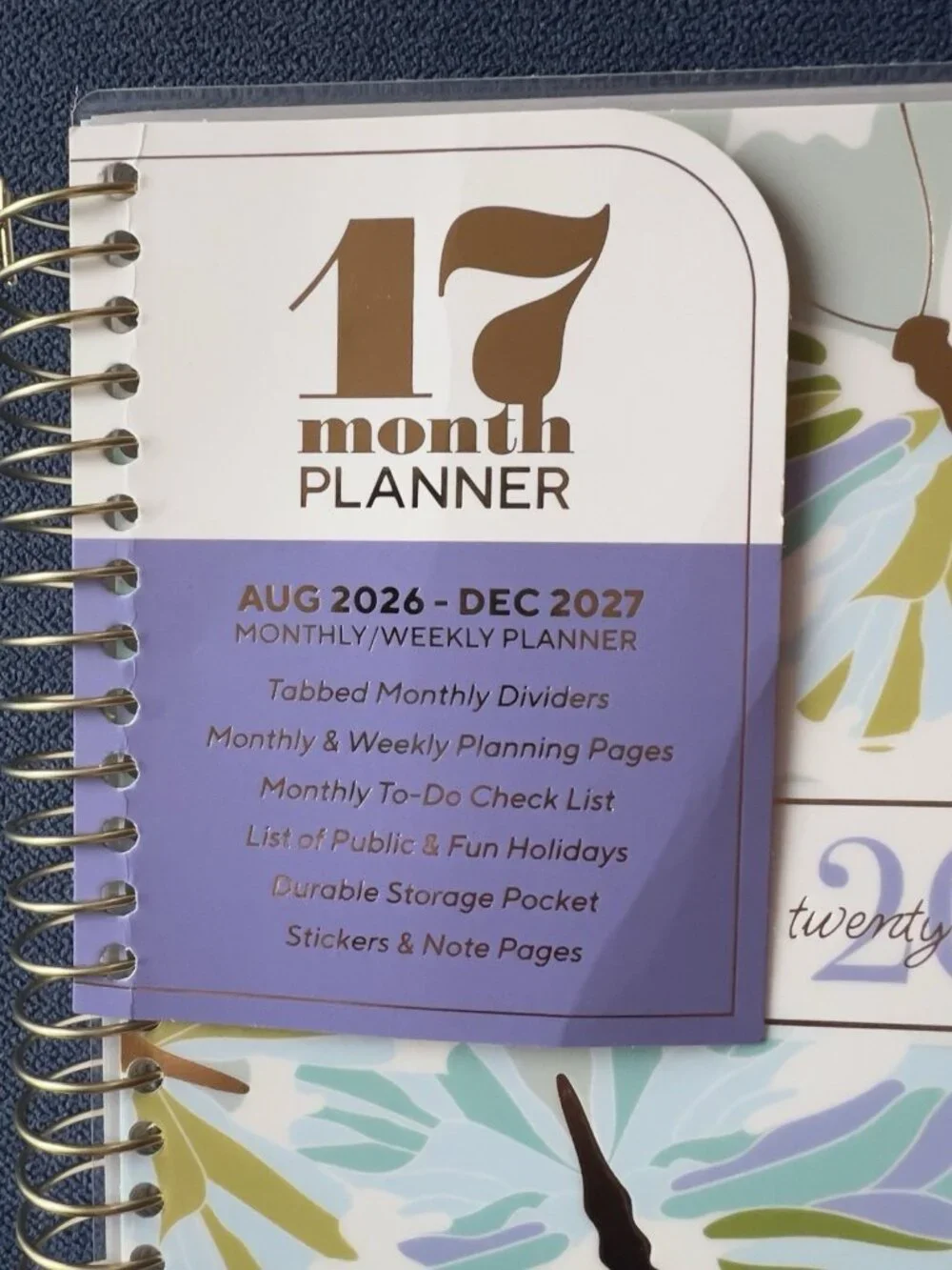 Planner 17 Month 2026-27 DRAGONFLY Month Day Week Organizer Calendar 9